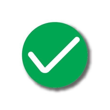 Ergomat 12in CIRCLE SIGNS - Green Checkmark DSV-SIGN 144 #6320 -UEN